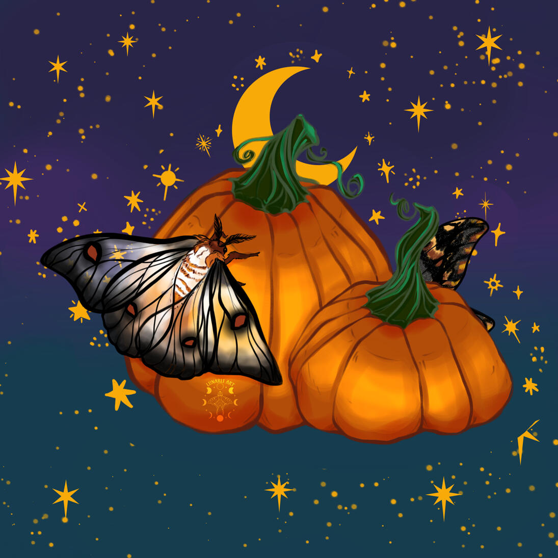 ✶ HALLOWEEN PUMPKIN MOTHS (GHOSTLY) ✶