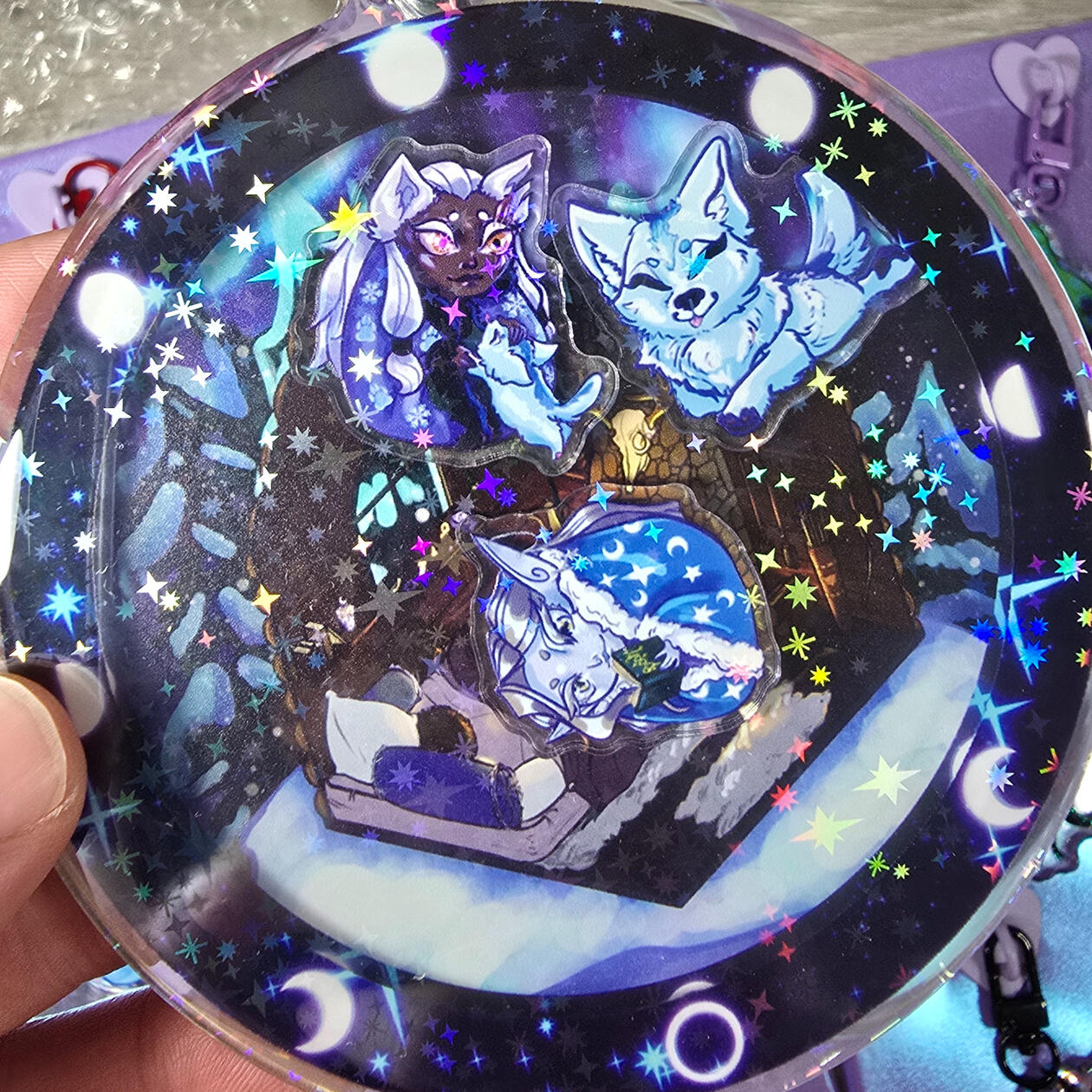 Winter Cabin Shaker Charm (Arì'luanae, Taraghlan, and Aurora)