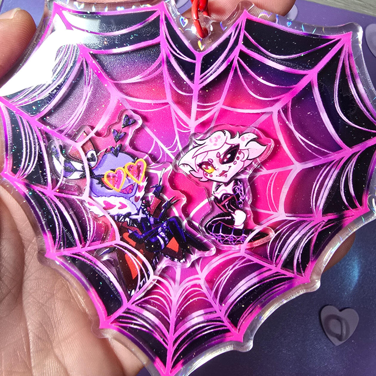 Hellish Web of Love Shaker Charm