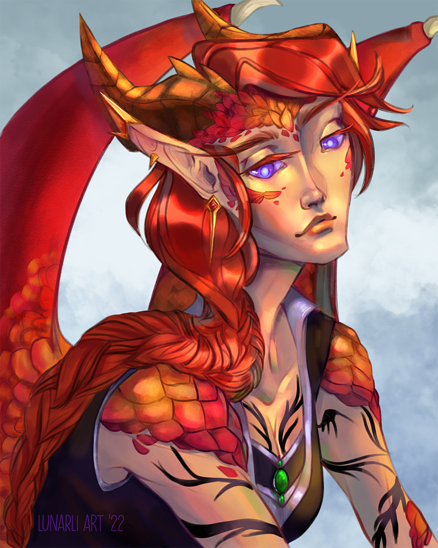 Rendered Portrait, Simple Background: $200