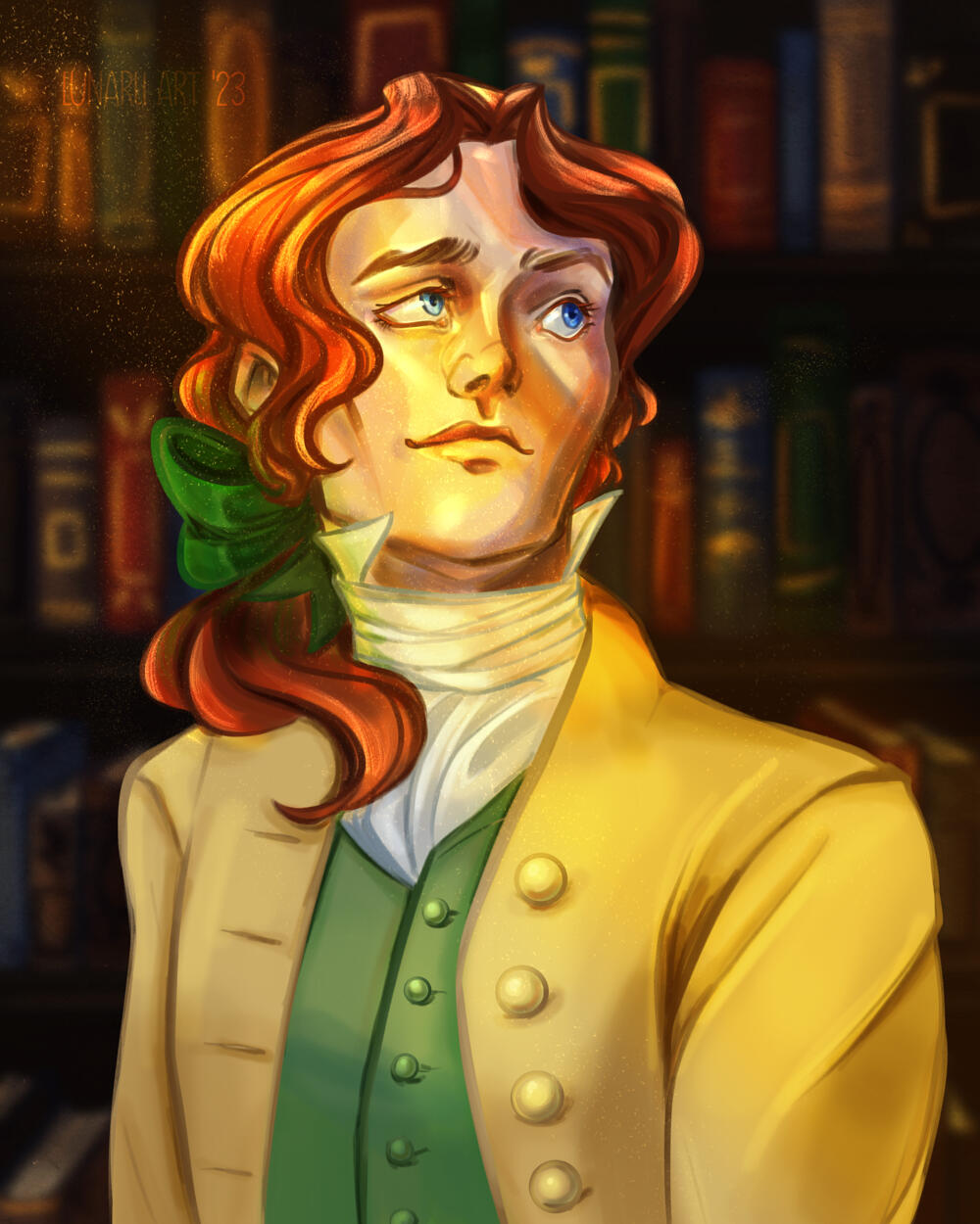 Rendered Portrait, Detailed Background: $250