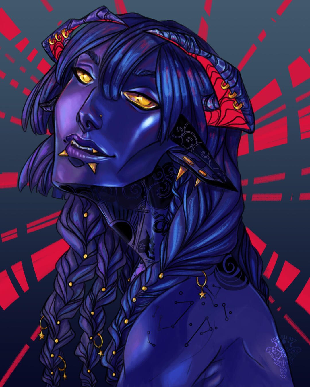 Rendered Portrait, Simple Background: $200